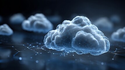 Cloud architecture platform design Internet infrastructure scheme with abstract technology background visualization for digital concepts