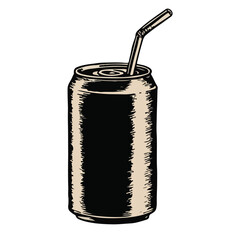 vector illustration of a soda can
