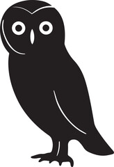 Farmer bird with shovel black and white silhouette vector illustration