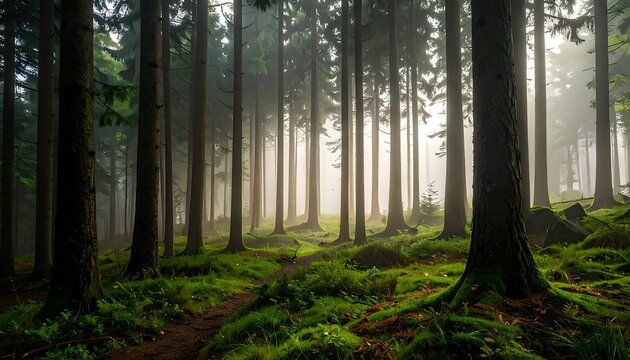 Misty forest path (2)