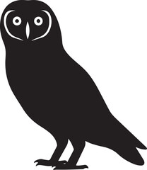 Farmer bird with shovel black and white silhouette vector illustration