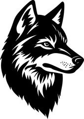 wolf head silhouette vector illustration