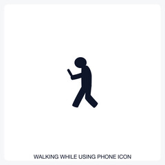 Walking While Using Phone Icon