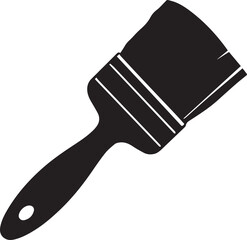 Black paint brush silhouette vector, black and white silhouette vector illustration
