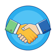Handshake Icon &ndash; Business Partnership, Agreement, Trust Symbol, Corporate Collaboration Design.