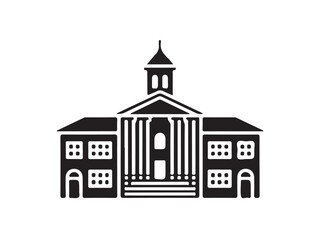 Government Assembly Hall Icon  
Neoclassical style hall with tall columns and wide stairs, vector illustration eps 10.

