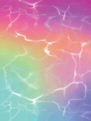 Rainbow water surface with reflections
