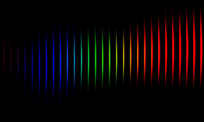 Colorful vertical gradient stripes with rainbow hues, smooth transition from blue to red, vibrant abstract background, modern digital art design.