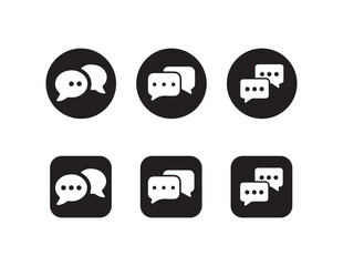 Comment icon speech bubble symbol Chat message icons, Message icon, conversation icon isolated on white background, Vector lllustration EPS 10.