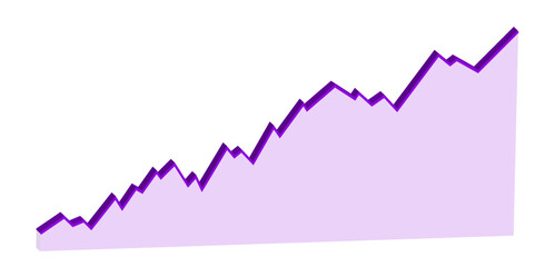 Purple transparent 3d graph. Cryptocurrency cap chart. Dynamic zigzag indicator. Lines, representing market fluctuations. digital. Tarrifs. Rising price. Finance. Economy. Trade data.