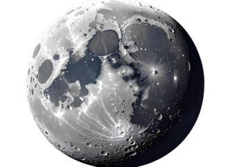 Firefly_Moon Surface PNG – Transparent Space Element