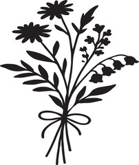 black and white flower