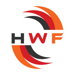 HWF letter design. HWF letter technology logo design. HWF Monogram logo design for an entrepreneur and business