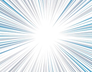 Radial lines of light blue and gray converging to a central point