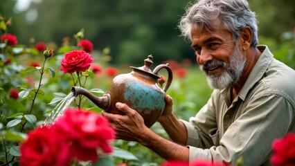 Interactive Landscape between Characters and Flowers