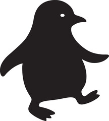 vector illustration of a cartoon penguin