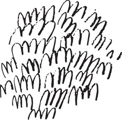 Texture charcoal organic pencil vector