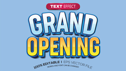 3d text effect grand opening theme