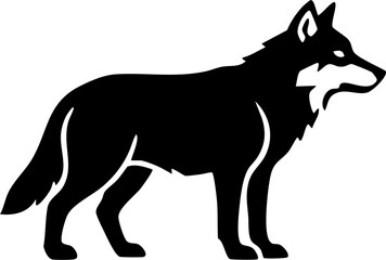 Obraz premium Minimalist Black and White Animal Icons Set – Cat, Dog, Lion, Tiger, Fox, Owl and More | Vector Logo Symbol Collection)