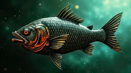 Fototapeta premium Fish Natural Art Scene