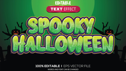 3d text effect spooky halloween theme