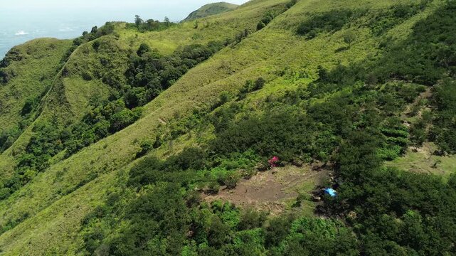 footage drone in the montain 