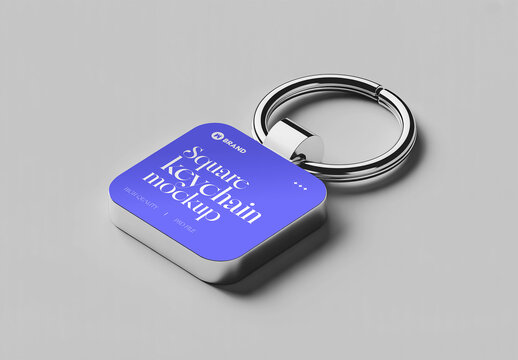 Realistic Keychain Mockup for Branding, Merchandise
