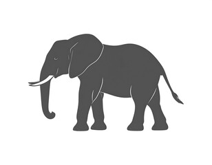 Silhouetted elephant profile