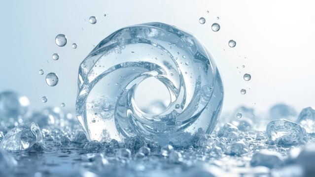 Water vortex spinning technology art scene - Powered by Adobe