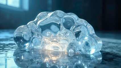 Ice luminescent crystal technology scene