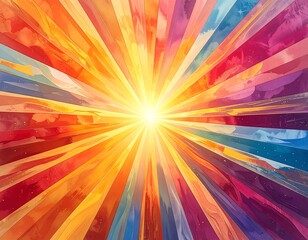 Obraz premium Radiant burst of color