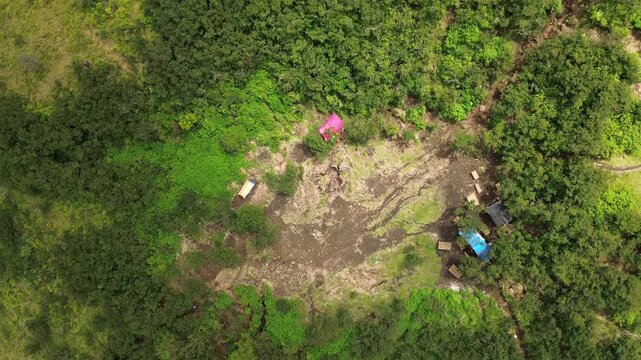 footage drone in the montain 