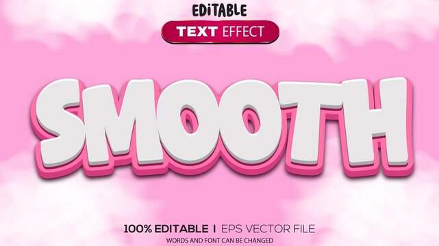 3d text effect smoothy theme