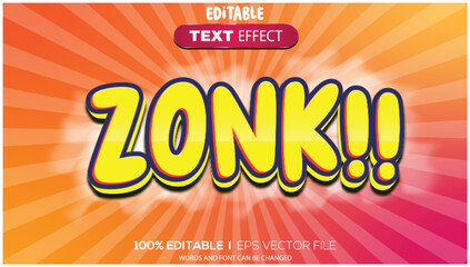 3d text effect zonk theme