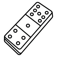 Vector image of a domino with four and six pips illustration