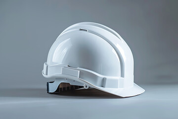 Fototapeta premium 建設現場で使用される白い安全ヘルメット