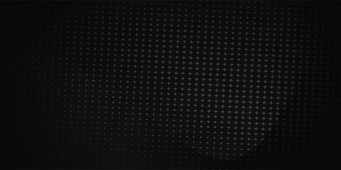 Monochrome gradient halftone dots background. Vector illustration. Abstract small grunge dots on black background
