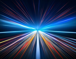 long exposure abstract background of dynamic speed light trails created using generative ai