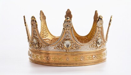 gold king crown isolated on white background