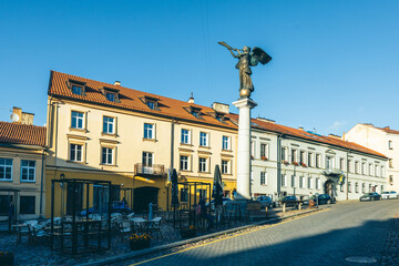 Uzupis Angel Statue in the Main Square of an Independent Republic Uzupis. Vilnius, Lithuania