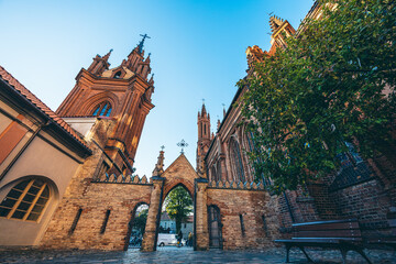 Church of St. Anne Entrance in Vilnius, Lithuania