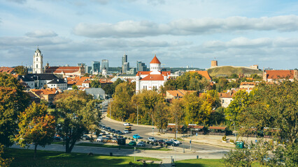 Vilnius Old Town with Old Buildings, Lithuania