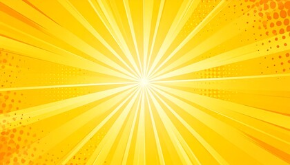 Radiant yellow burst background