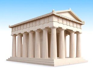 3D model of an ancient Greek temple