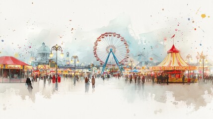 Obraz premium Exploring the Colorful Vibrancy of a Carnival Through the Lens of Cultural Heritage Conservation