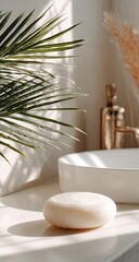 A minimalist bathroom scene