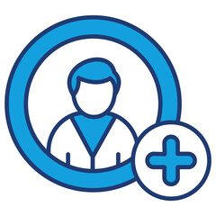 Add Friend Blue Icon