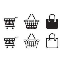 Shopping basket silhouette