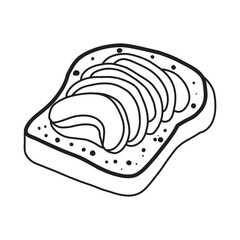 vector illustration of cartoon sandwich