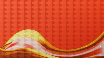 Abstract bright orange yellow background with wave. backdrop. Luxury card. Color gradient pattern. Banner, poster. Copy space. Pop art wallpaper. Textured effect. Template. Fall hue. Geometric texture